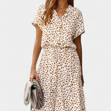 Rovena Vestido Midi Lunares Camisero Colección Exclusiva
