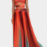 Maisie Vestido Maxi Sin Tirantes A Linea Colección Atemporal