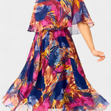 Ellerie Vestido Tropical Fluido Exclusivo Estampado