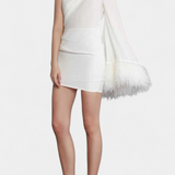 Nivalis Vestido Ceñido Con Fruncidos Escote V Gasa Privado