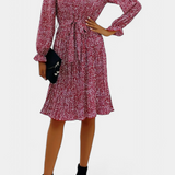 Evabeth Vestido Midi Plisado Leopardo Edicion Limitada