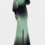 Julitta Vestido Maxi Ombre Hombros Descubiertos Exclusivo
