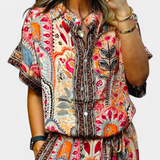 Hallie Conjunto Boho Exclusivo Pantalones Anchos y Flecos