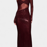 Dottie Vestido de Noche OffShoulder Transparencias Exclusivo