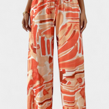Senda Pantalón Pierna Ancha Estampado Abstracto Colección