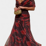 Alondra Vestido Largo Estampado Floral Fantasía Exclusivo