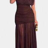 Noelia Vestido Bodycon De Malla Plisada Edición Limitada