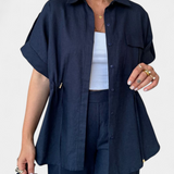 Lani Conjunto Camisa Pantalones Algodón y Lino Exclusivo