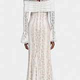 Rosalie Vestido Maxi Off Shoulder Encaje Exclusiva Elegante