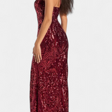 Marleni Vestido Halter de Lentejuelas Colección Privada