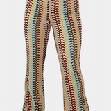 Mina Pantalón Acampanado Estampado Spandex Exclusiva