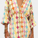 Shanice Vestido Maxi Geométrico Colección Exclusiva Sutil