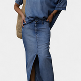 Apolonia Conjunto Vaquero Asimétrico Denim Exclusivo