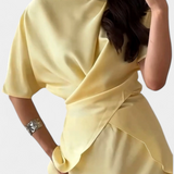 Veleda Conjunto Top Cruzado Falda Fluida Exclusiva Premium