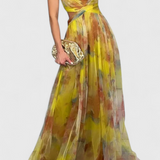 Ingrid Vestido Maxi Floral Con Escote En V Exclusivo