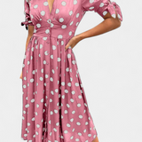 Lizzie Vestido Midi Colección Lunares Exclusiva Elegante