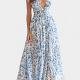 Zuleika Exclusivo Vestido de Chifón con Volantes Finos