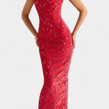 Vasanta Vestido Largo Festivo Seda Con Tirantes Lazo Privada
