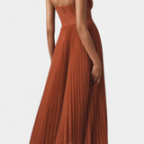 Ottilie Vestido Chiffon Plisado Corsé Esculpido Colección