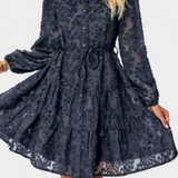 Soreia Vestido Camisero Botones Manga Texturizada Exclusivo