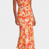 Reya Vestido Asimétrico Un Hombro Estampado Floral Premium