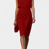Mona Vestido Midi de Manga Larga Cuello Redondo Exclusiva