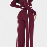 Krystelle Conjunto Off Shoulder Pantalón Recto Exclusivo