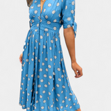 Lizzie Vestido Midi Colección Lunares Exclusiva Elegante