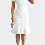 Champel Vestido Midi Floral Exclusiva Mangas Abullonadas
