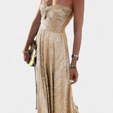 Onelia Vestido Sin Tirantes Metalizado Iridiscente Unico
