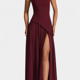Celaena Vestido Maxi Off Shoulder Chiffon Colección Privada
