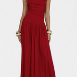 Maddy Vestido Maxi Sin Mangas Drapeado Lateral Exclusivo