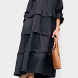 Jada Vestido Sudadera Volantes Exclusiva Casual-Chic