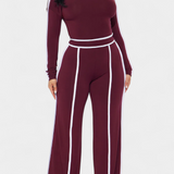 Krystelle Conjunto Off Shoulder Pantalón Recto Exclusivo