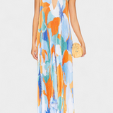 Giselle Vestido Largo Plisado Escote Halter Exclusivo