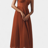 Ottilie Vestido Chiffon Plisado Corsé Esculpido Colección
