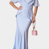 Veleda Conjunto Top Cruzado Falda Fluida Exclusiva Premium