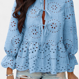 Kayden Top Bohemio De Encaje Corte Fluido Exclusivo
