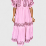 Allona Vestido Maxi Boho Colección Exclusiva Escote V