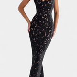 Vasanta Vestido Largo Festivo Seda Con Tirantes Lazo Privada