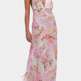 Melodía Vestido Maxi Lunares Halter Edición Limitada