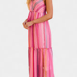 Asunción Vestido Largo Multicolor Rayas Colección Exclusiva