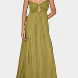 Elettra Vestido Maxi Tirantes Finos Drapeado Exclusivo