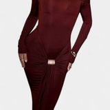 Vesna Vestido Cruzado Un Hombro Colección Exclusiva