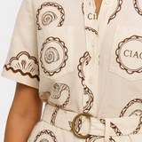 Seashell Mono Camiseta Exclusiva Con Detalle de Concha