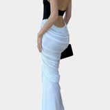 Ariana Vestido Midi Bicolor Con Plisado Edición Limitada