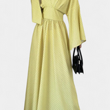 Anelia Vestido Maxi Geométrico Tejido Premium Exclusivo