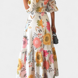 Kacey Vestido Midi Algodón Estampado Floral Exclusiva
