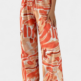 Senda Pantalón Pierna Ancha Estampado Abstracto Colección