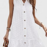 Halina Vestido Algodón Bordado Blanco Edición Limitada